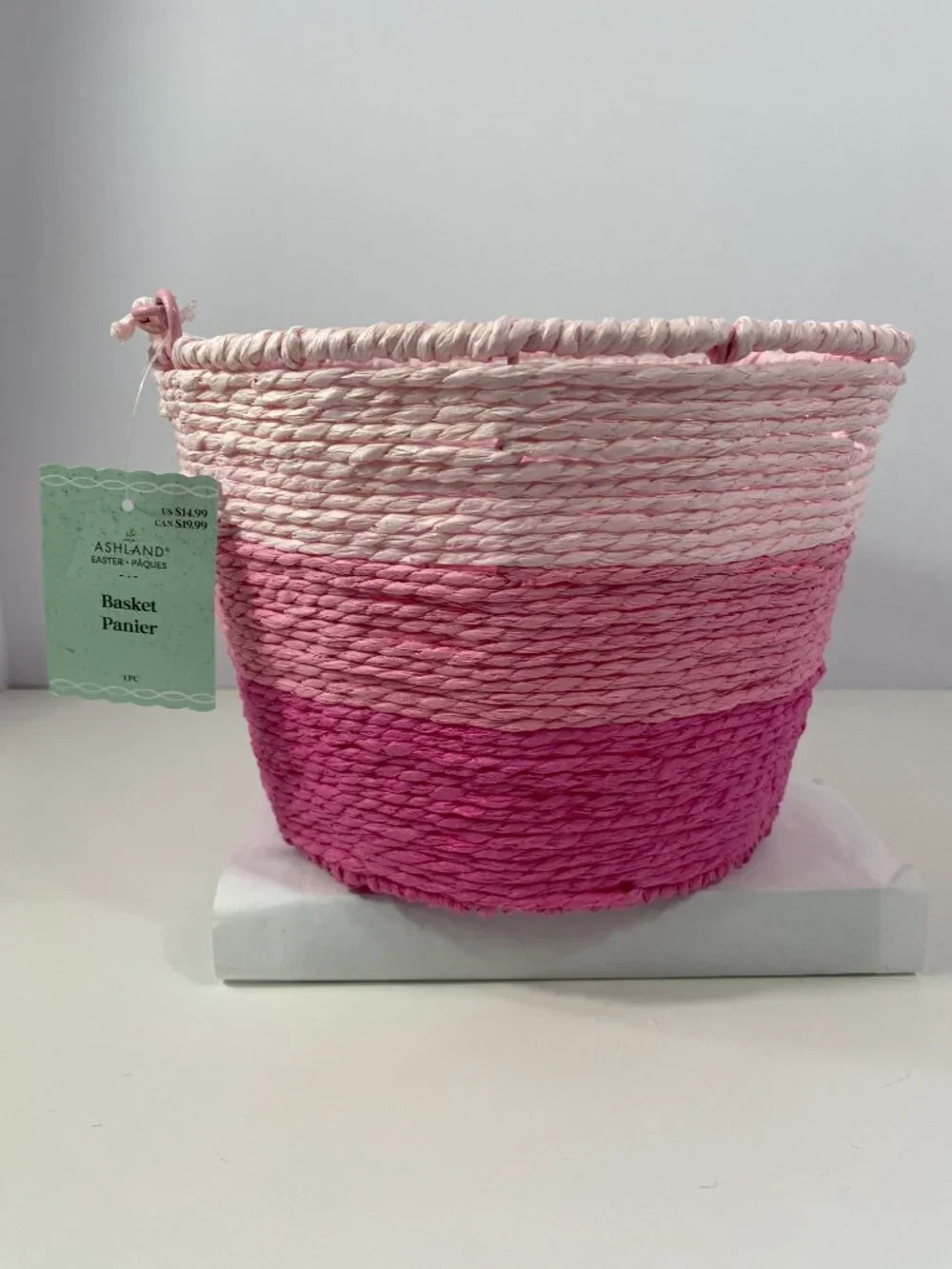 Ashland Easter Home/Tabletop Decor with pink basket